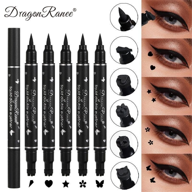 Dragon Ranee Delineador Star Seal De Cabeça Dupla À Prova D'água , Sem Manchas , Coração Novato , Ameixa , De Cauda De O