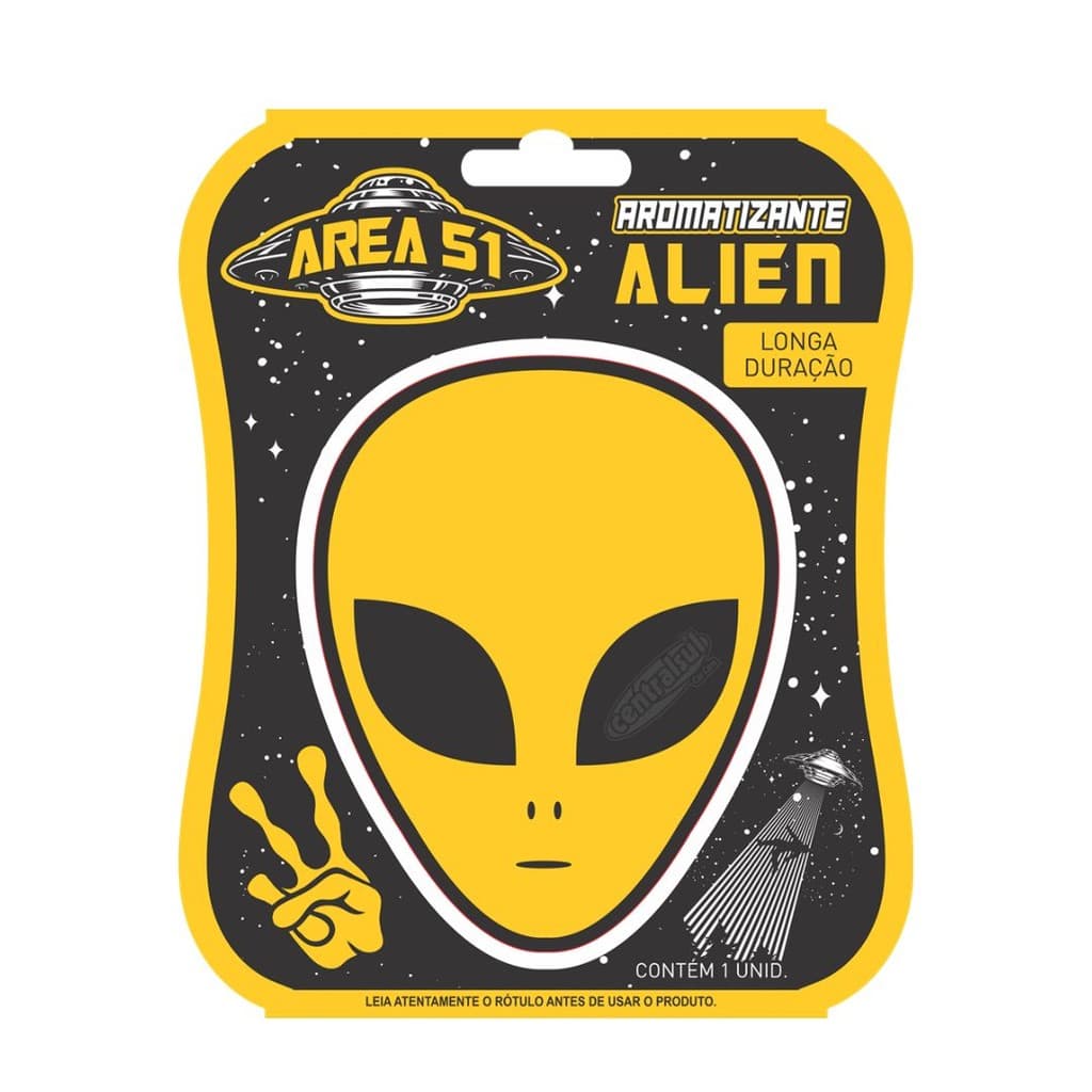 2 Aromatizantes Miniatura Area 51 Amarelo Centralsul