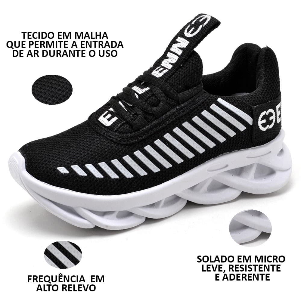 Tênis Infantil Masculino Levinho Macio Confortável Trança Novidade Exclusiva.