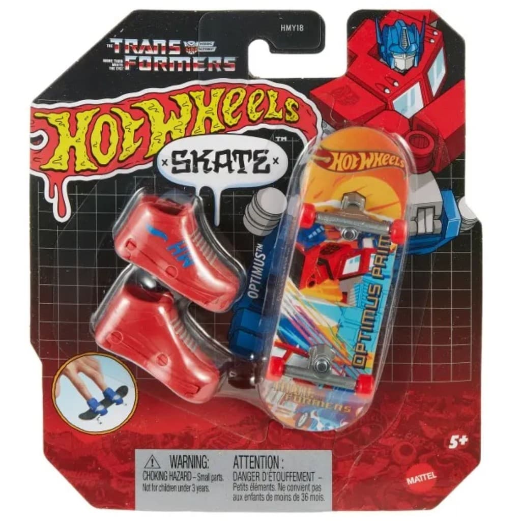 Skate De Dedo Hot Wheels Optimus Prime Com Tênis - Mattel