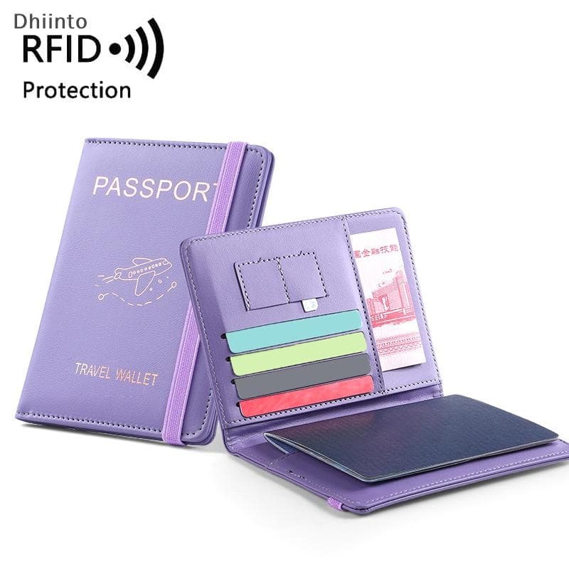 [Dhiint] Capa Para Porta-Passaporte À Prova D'água , De Couro Viagem , Carteira Cartão De Crédito , Livro De Fofo Mulher
