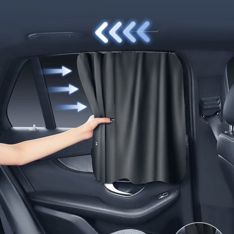 Cortina De Sol Para Carro , Montada Na Janela Lateral Traseira , Proteção UV , Isolamento Térmico , Privacidade , Blacko