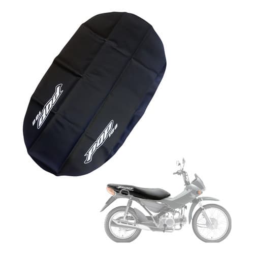 Capa Banco Moto Pop 100 Mod. Original Preta C/logo 07 Até 15