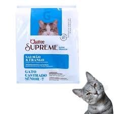 Ração Quatree Supreme Gatos Cast. Salmao e frango senior +7 Pct 1Kg