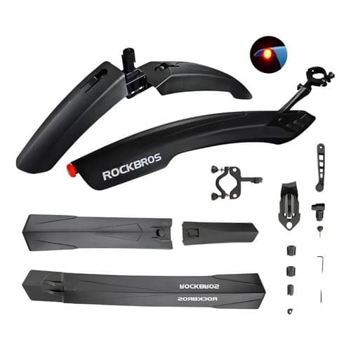 Paralama Bicicleta Rockbros Bike Diant/tras Com Sinalizador