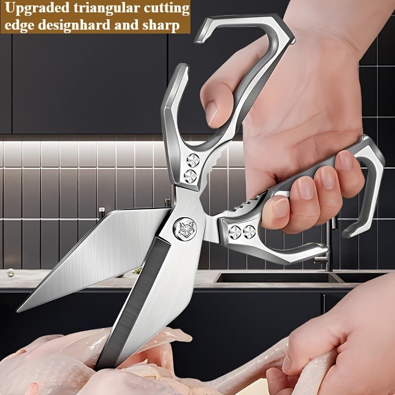 1pc lâmina Triangular tesoura de cozinha 2025 novo estilo novo Design poderoso corte de osso de frango tesoura de cozinh