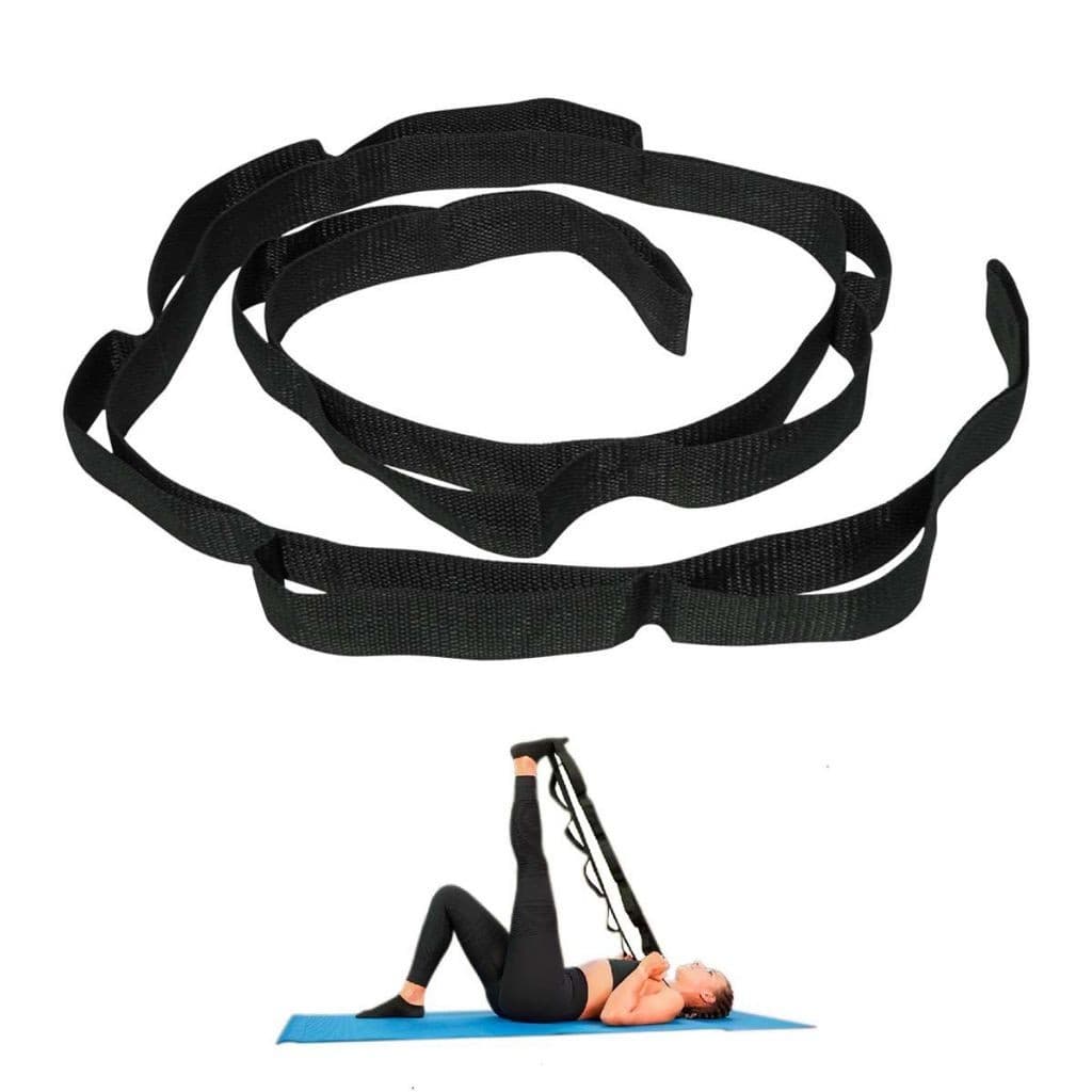 Fita de alongamento faixa pilates yoga com 10 alças para Dança Funcional Fisioterapia idosos