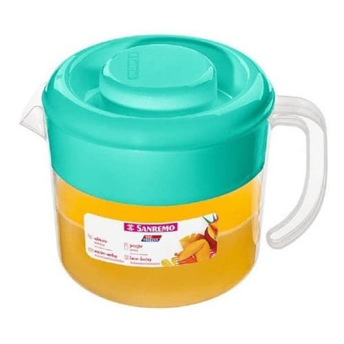 Frasco De Plástico Redondo San Remo Com Tampa 1 L