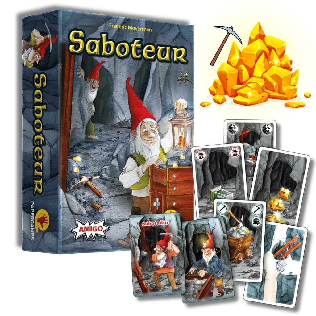 Jogo Cartas Saboteur Original Papergames Tabuleiro Mesa Estratégia Envolvente Divertido