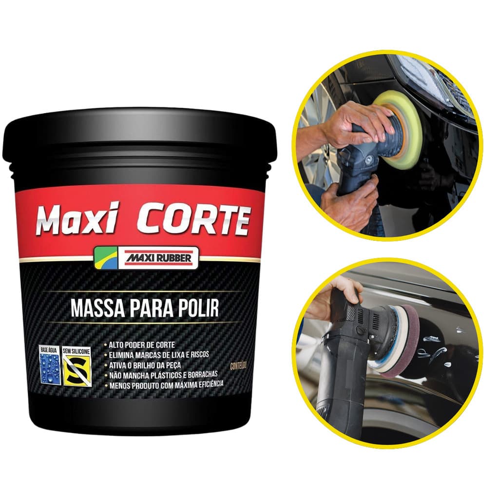 Massa Para Polir Maxi Corte Base Água 500g Maxirubber
