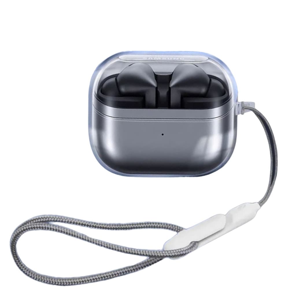Capa Protetora Nerdcase para Samsung Galaxy Buds3, Buds3 Pro, Buds3 Fe, Silicone Transparente