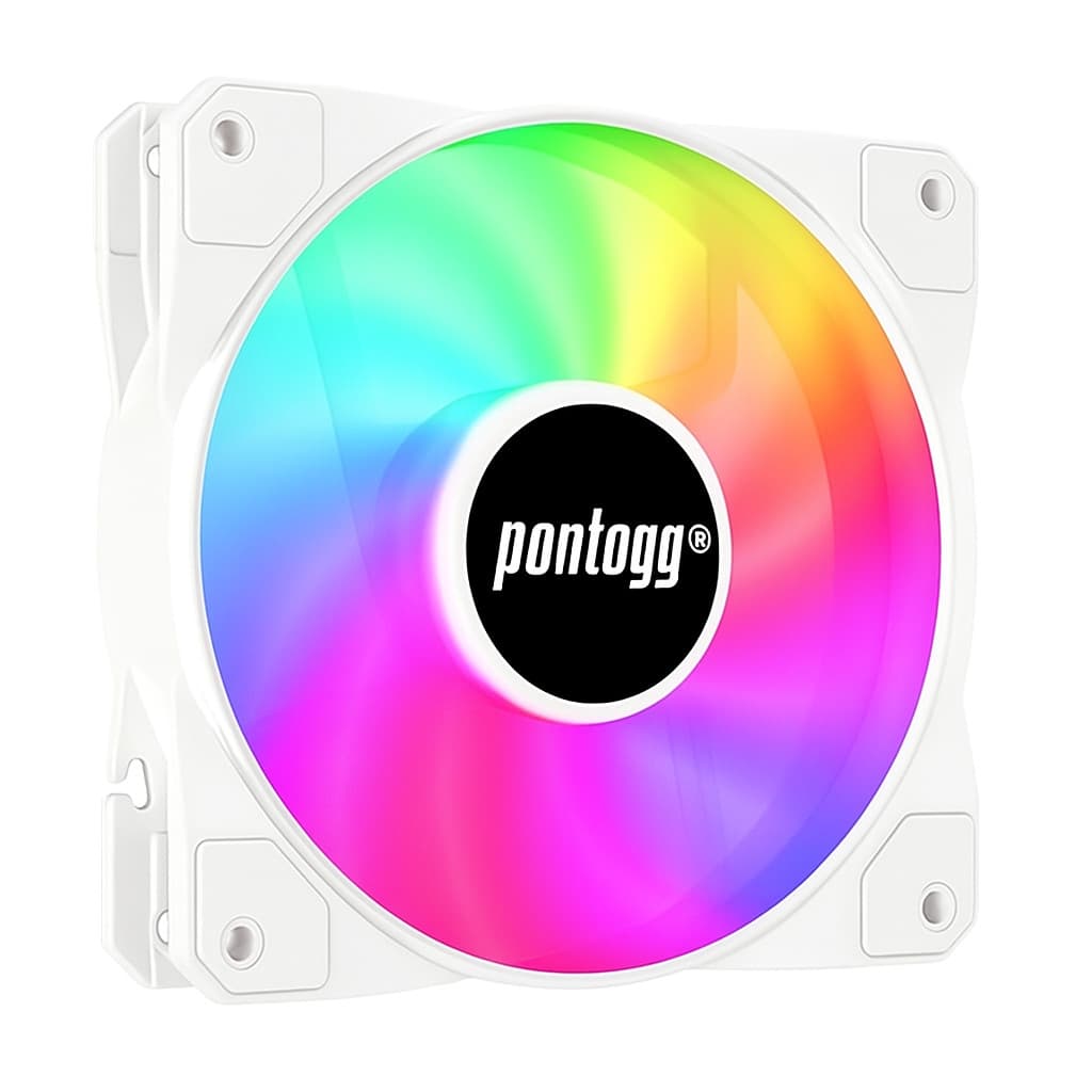 Cooler Fan Branco Led Rainbow Rgb 120mm Pontogg - Bulk Molex