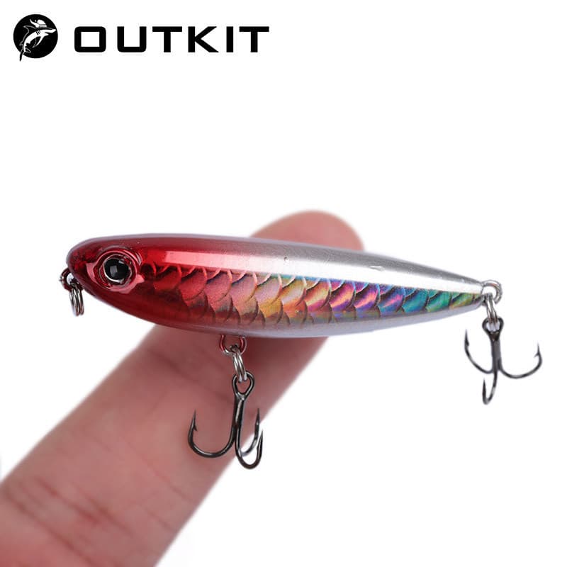OUTKIT 5cm 2.8g Lápis Flutuante Iscas Duras Wobbler Artificial Isca Dura Tackle Pesca