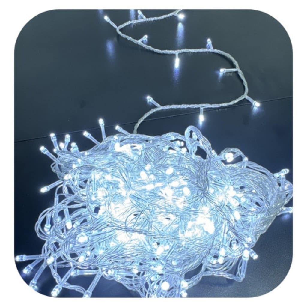 Cordão 500 Leds 50 Metros Branco Frio 8 Funções Natal Full