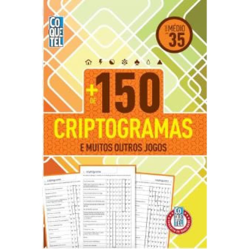 LIVRO COQUETEL MAIS DE 150 CRIPTOGRAMAS 35