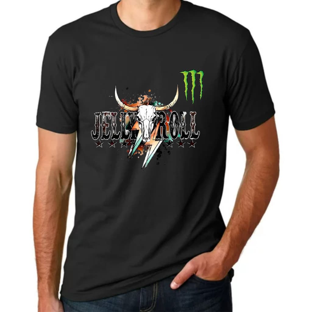 Camiseta Country com estampa de Peão, Rodeio e Faroeste, JellyRoll, Unissex.