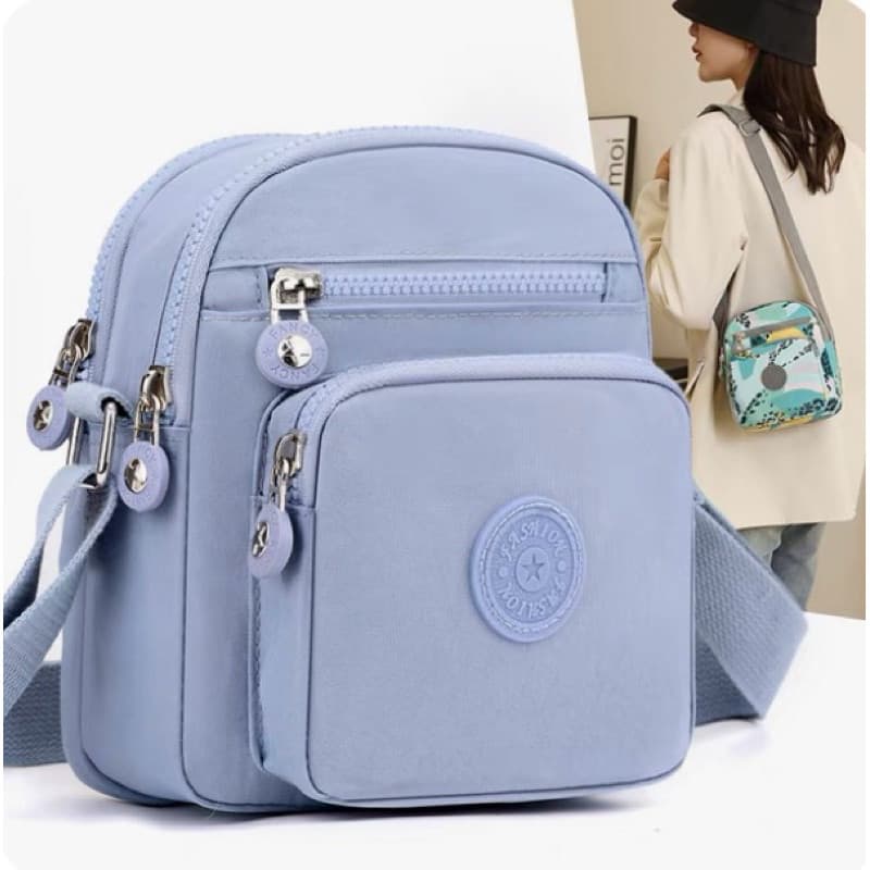 Bolsa Feminina Nylon Impermeável Com Alça Transversal Porta Celular Casual