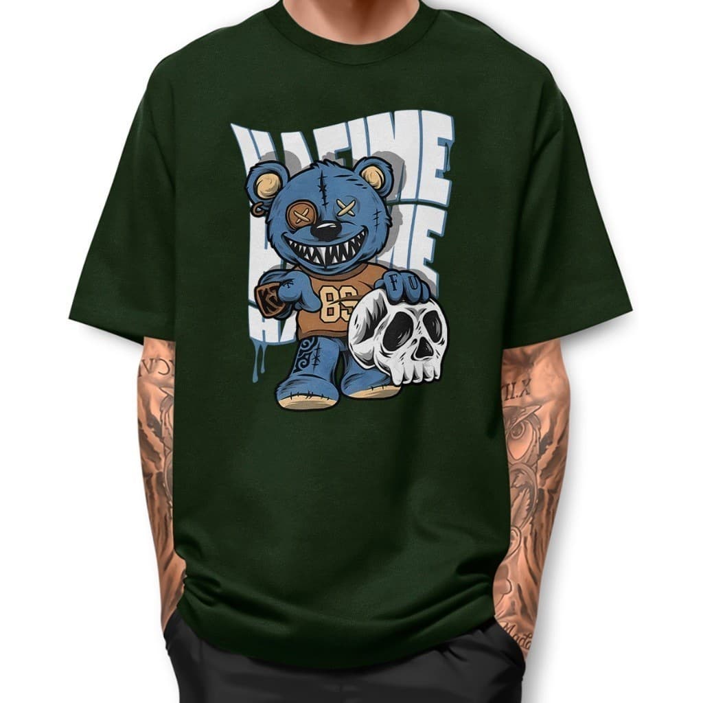 Camiseta  Monster Bear Basica Street Fio 30.1 Algodao Camisa Camisa Oversize Casual Winter A2