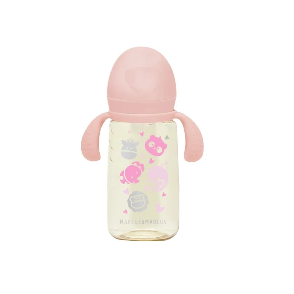 COPO PPSU DE TRANSIÇÃO COM BICO E CANUDO EM SILICONE 300 ML ROSA