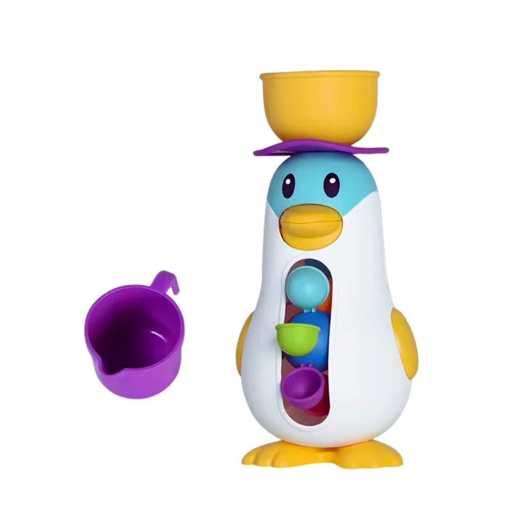 Brinquedo de Banheira para Bebês Pinguim Monta e Desmonta Polibrinq - BB3027