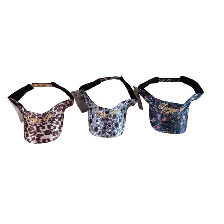Kit 3 Viseiras Femininas  Estampadas e Bordadas