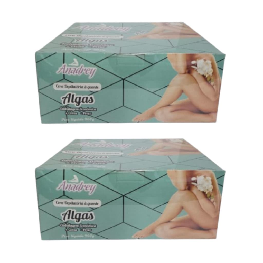 Kit Com 2 Cera Depilatória Anadrey Algas 960g