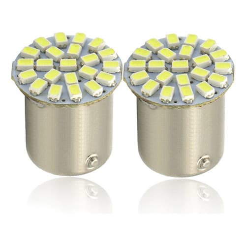 Lampada De Ré 22 Leds Smd 1156 Ba15s P21w 1 Polo Branca Par