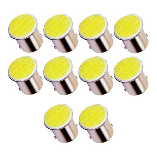 Kit 10 Lampada Led Chip Cob Ba15s 1 Polo 12v