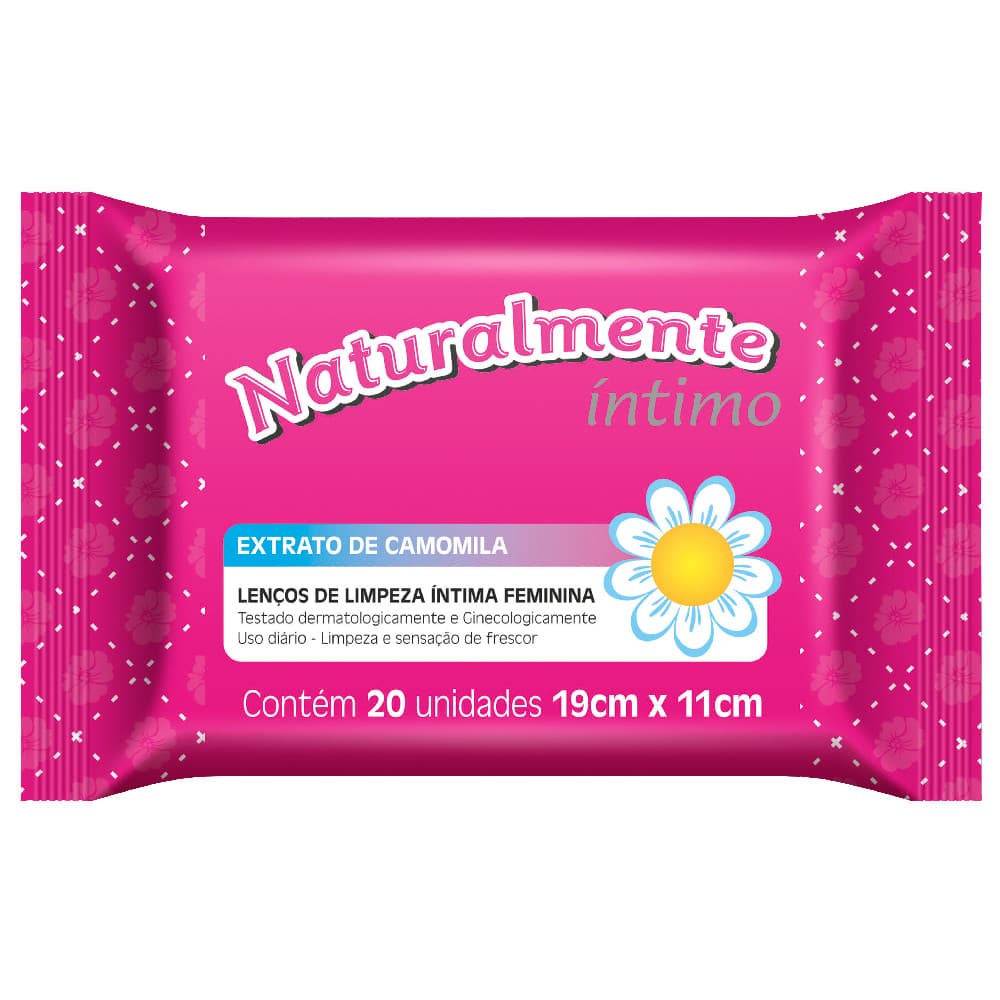 Lenço Umedecido Higiene Íntima Naturalmente 20un - Evergreen
