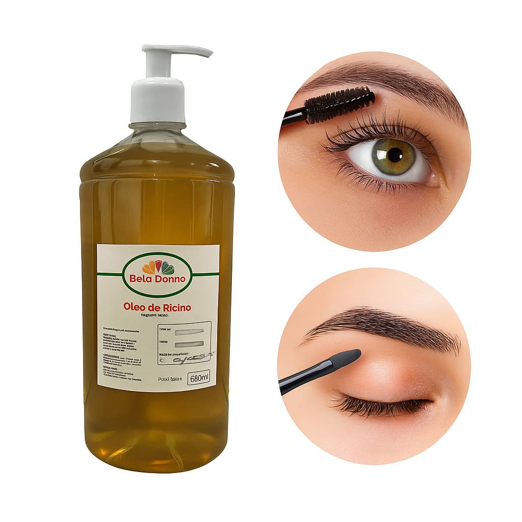 Óleo Vegetal Mamona Rícino Prensado Frio Extra Virgem 1litro Bella Donna
