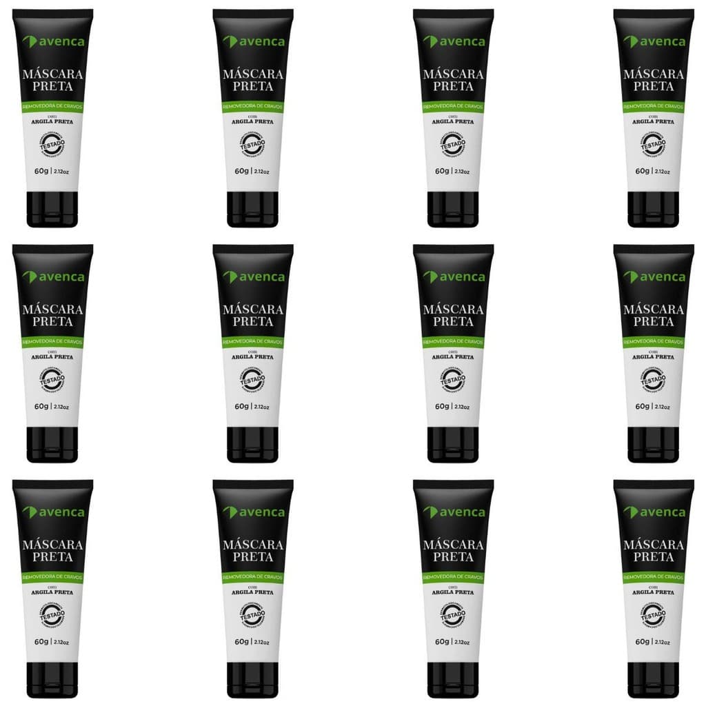Kit Avenca 12  Mascaras Preta Removedor De Cravos 60g Reds