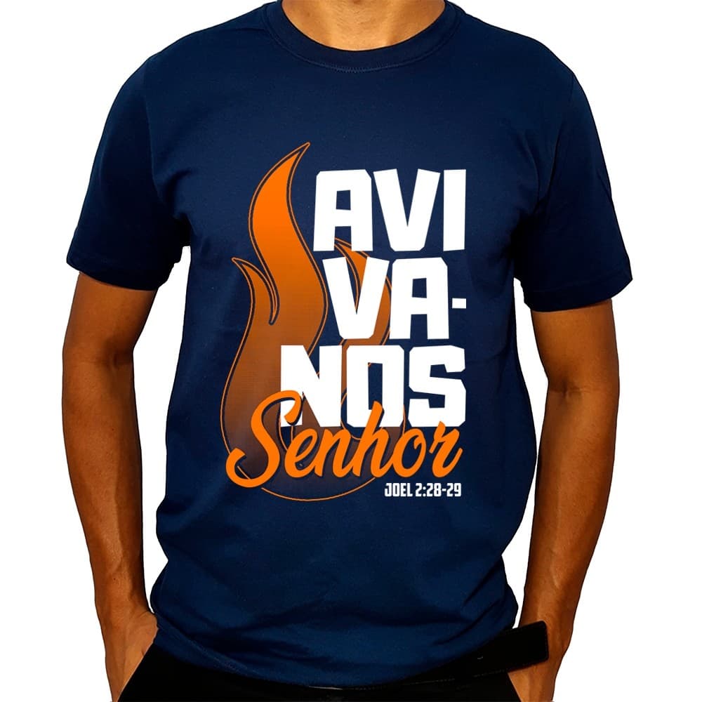 Camisa 30.1 Camiseta Aviva-nos Masculina Joel 2:28-29 Gospel Evangélica Premium Envio Imediato