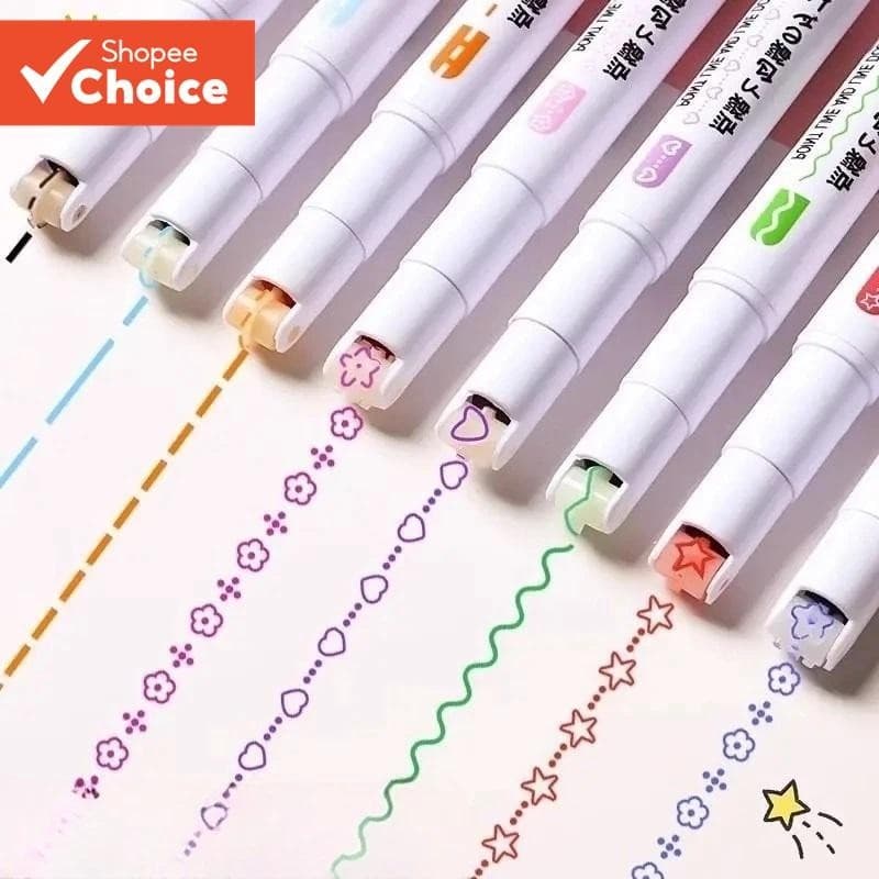 Kit Criativo De Caneta De Rolo Para Carimbo De Renda DIY-Papelaria Fofa De 6 Cores Artesanato E Decoração De Presentes ,