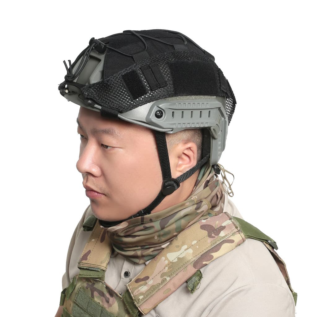 Capacete tático ao ar livre protetora capacete rápido pano camuflagem capacete Real CS camuflagem cabeça equip
