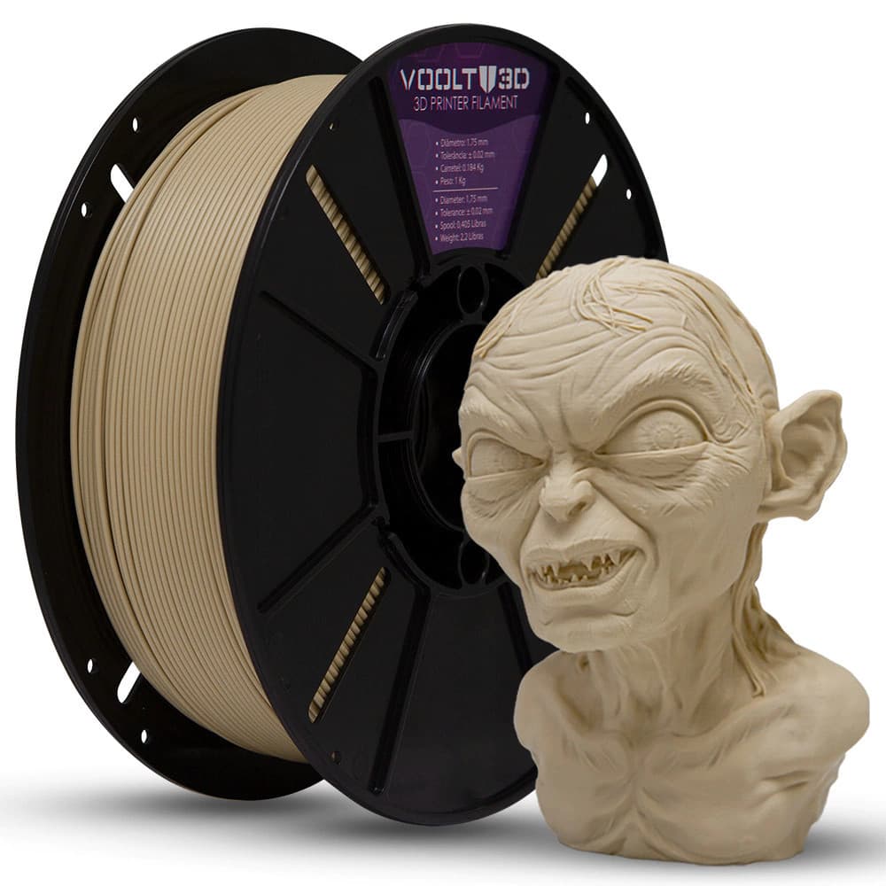 Filamento PLA Bege Caucasiano Velvet - 1KG