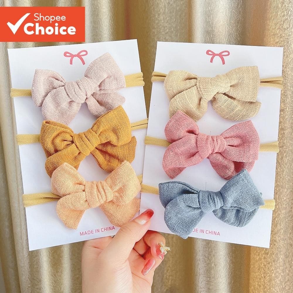 3 Pçs/Set Arcos Headband Nylon para Bebê e Crianças Meninas Macio Acessórios