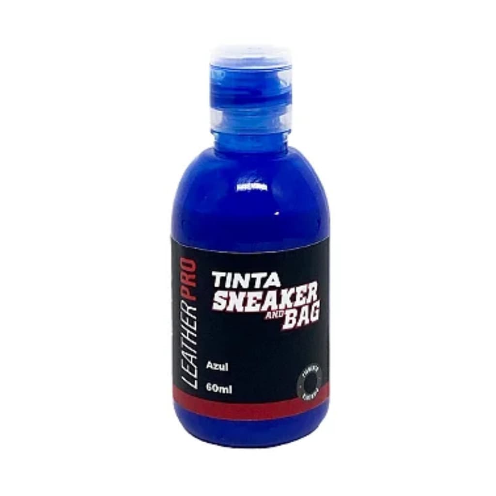 Tinta Azul 60ml Pintar Couro E Sintético - Leather Pro