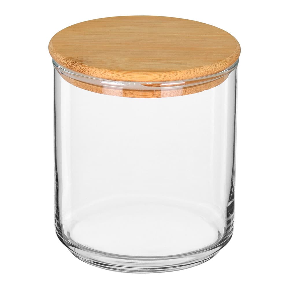 Pote de Vidro 500ml com Tampa Bambu Transparente Home&Co