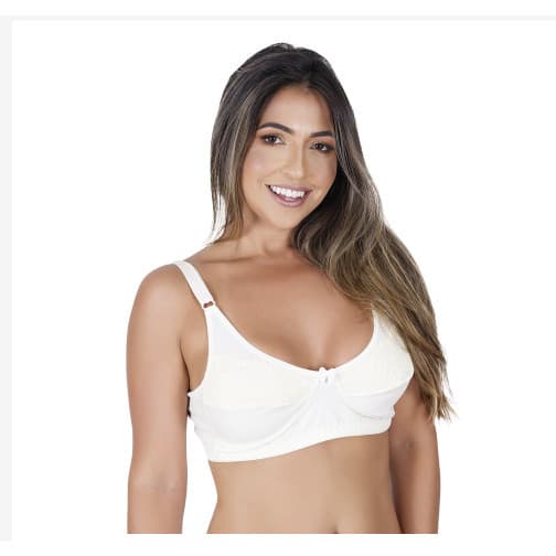 Sutiã Soutien De Coton Sem Bojo De Sustentação Reforçado Amamentação Alça Larga Confortável PlusSize