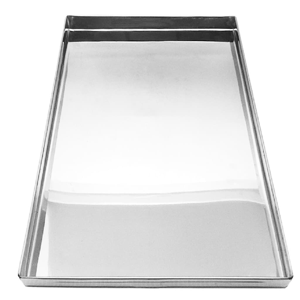 Bandeja Em Inox Para Estufas De Salgados 15x26x02cm Canto Liso
