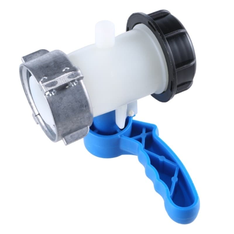 As Válvulas Borboleta HL DN40 Alutam O Conector Da Torneira Do Adaptador Dos Tanques IBC De 62 Mm