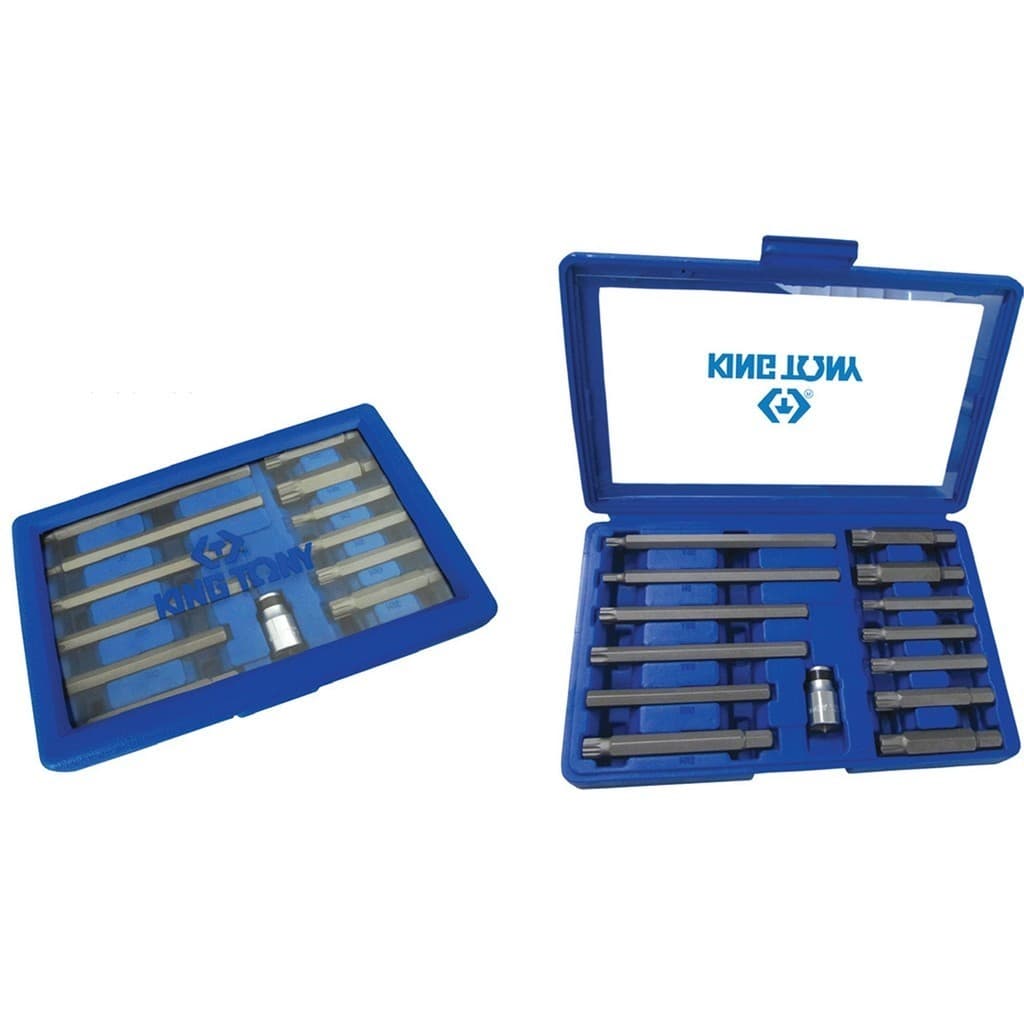 Jogo Bits Intercambiaveis P/ Parafuso Do Cabecote 14 Pcs 1/2" King Tony ? 1013CQ