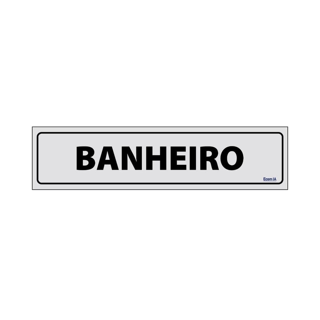 Placa De Sinalização Banheiro 30x7 Ecom IA - B-510 F9e