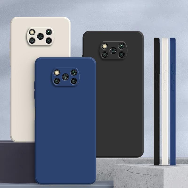 Capinha Poco X3 Pro , Cor Sólida NFC Protetora De silicone anti-Queda De Lisa Simples YT