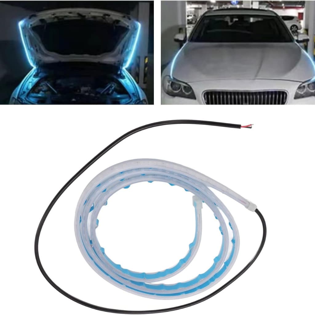 Faixa de Luz LED 1,2m para Carro Iluminação Interna e Externa, Decoração Automotiva