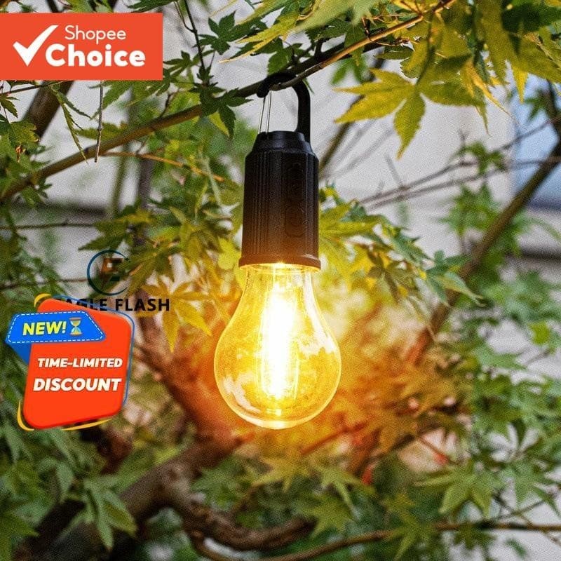 Lanterna Solar De Acampamento-Luz Retrô De Atmosfera De Bolha Com Filamento De Tungstênio , Multifuncional Ao Ar Livre P