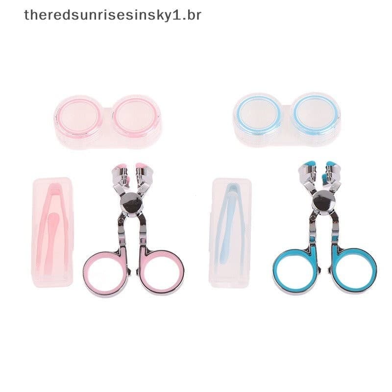 Novo Estilo 6Pcs/Set Kit De Ferramentas De Desgaste De Lentes De Contato Pinças De Sucção Bastão Caixa De Molho Grampo I
