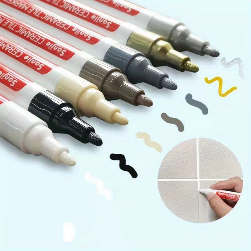 1/3/5pcs Caneta de Rejunte para Azulejos - Caneta de Rejunte Cerâmica para Banheiro, Reparação de Piso, Renovação de Cas