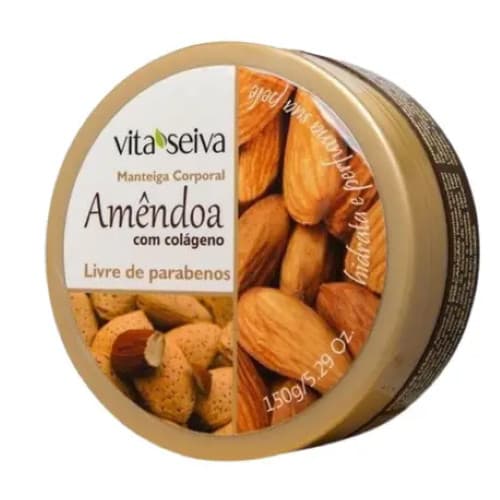 MANTEIGA SUPER HIDRATANTE CORPORAL AMENDOA COLAGENO SUAVE