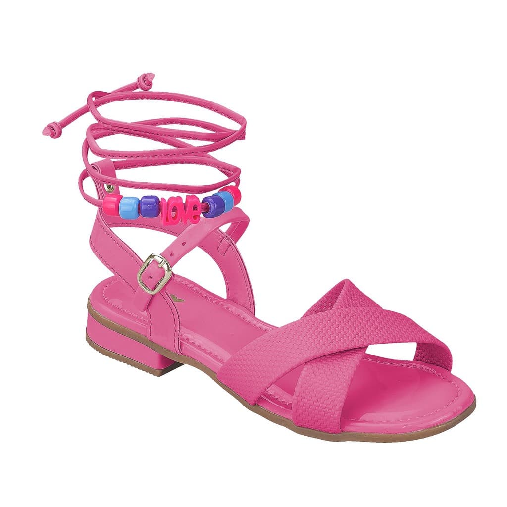 Sandália  Kidy Isis Amarrar Pink